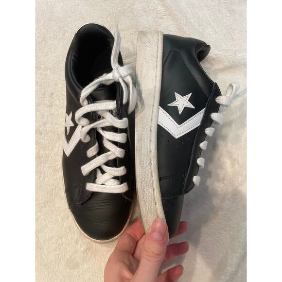 CONVERSE Pro Leather Low Black White Sneakers 167238C Lace Up Unisex M4 W5.5 - Picture 5 of 10